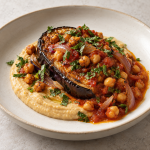 Roasted Eggplant, Chickpea Cream and Cumin Tomato Jus - Fresh Start 30: A Journey To Better Health Roasted Eggplant, Chickpea Cream and Cumin Tomato Jus